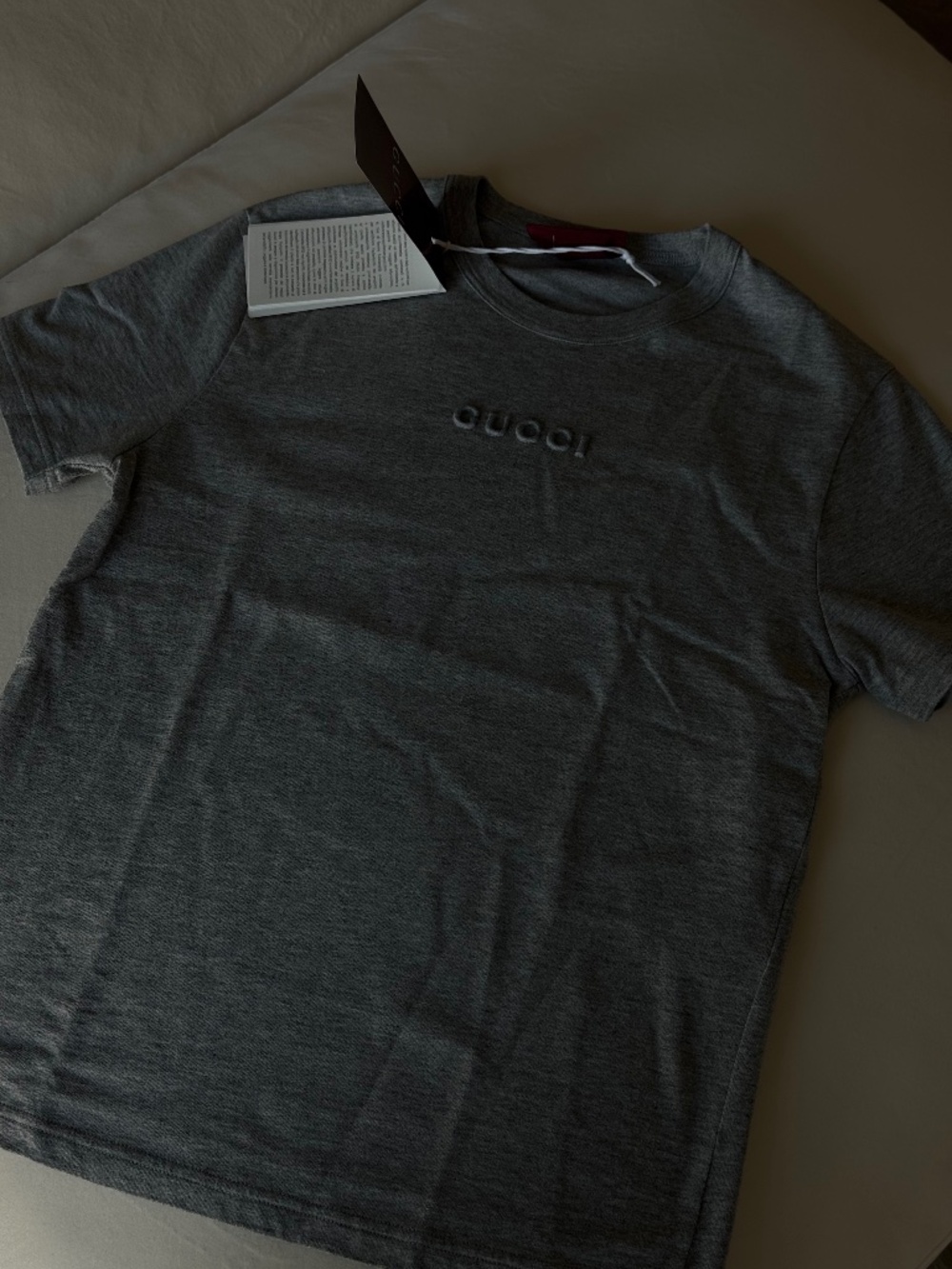GUCCI COTTON JERSEY EMBOSSED T-SHIRT - Picture 2 of 5